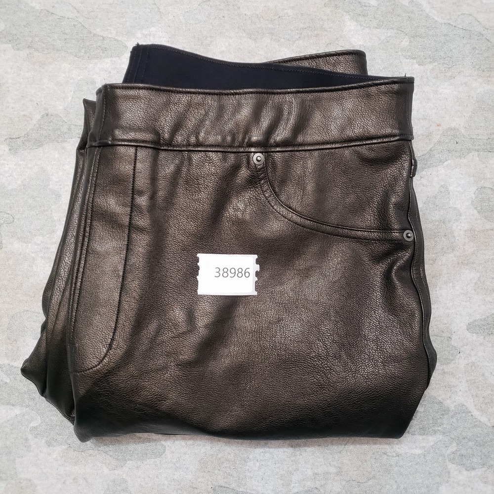 Spanx Pants Womens XL Brown Faux Leather Pockets - Picture 11 of 11